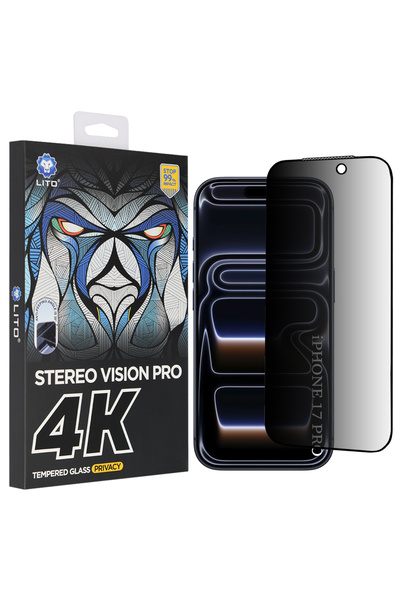 Lito Folie sticla iPhone 17 Pro D+ Max 4K Privacy, negru