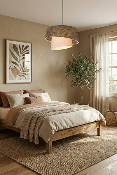 decory De-Lima Elips Pasta Görünümlü Kumaş Sarkıt Avize, Modern Tekli Sarkıt ...