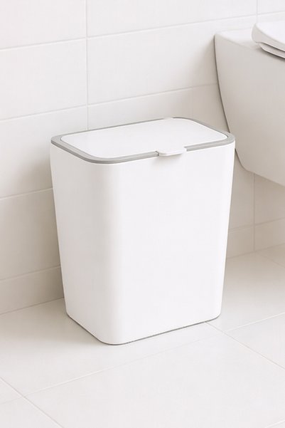 Prima Nova Flip 6 LT Banyo Mutfak Tezgah Üstü Çöp kovası - Beyaz