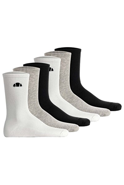 Ellesse Unisex Socken, 6er Pack - ALACRE, Crew Socken, Logo, einfarbig