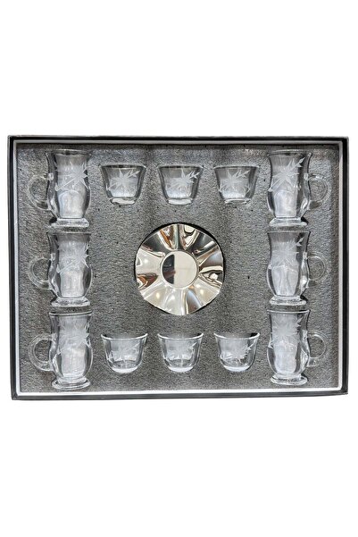 ALQANNAS 18-Piece Laser-Engraved Tea Glass & Coffee Cup Set | Elegant Crystal...