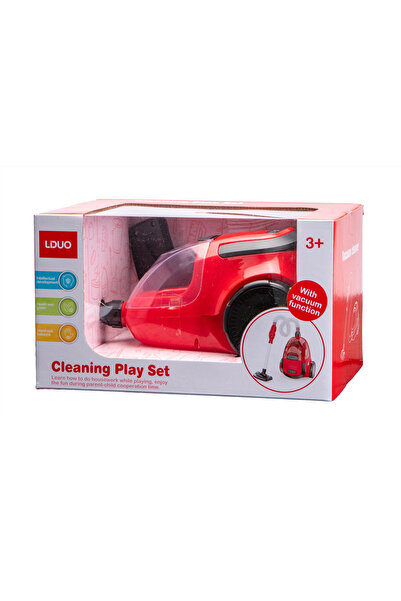 LIDUO مجموعة تنظيف للأطفال، لعبة مكنسة كهربائية تفاعلية، أداة تنظيف منزلية لل...