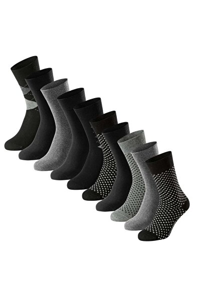 Schiesser Herren Socken, 10er Pack - "Bluebird", Baumwoll-Mix, uni/gemustert