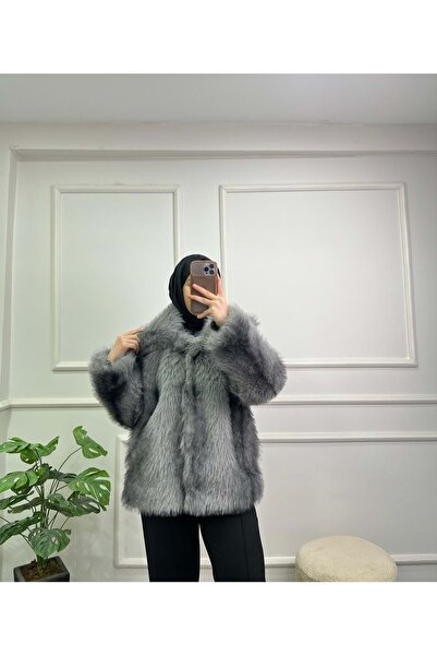 DIGERUI 25123 LEOPAR KISA KÜRK GRİ