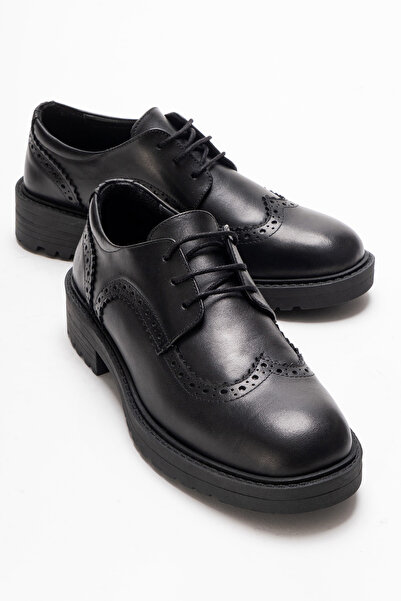 GRADA Piele neagră, piele naturală, pantofi oxford pentru femei, cu șireturi,...