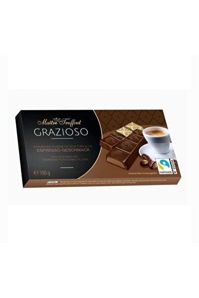 MAITRE TRUFFOUT Grazioso Bitter Espresso Dolgulu Kahveli Çikolata 100g Avusturya