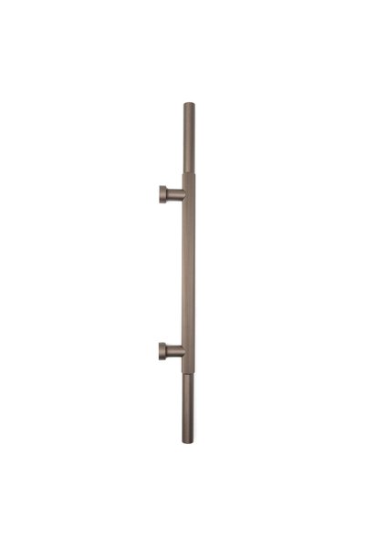 System 9718 Silindir İnce Çizgili Çekme/Sürgü Kapı Kolu Koyu Bronz Saten 65 cm