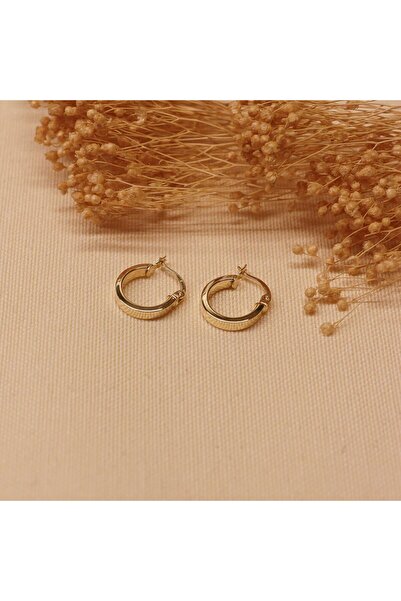 TAHAN MÜCEVHERAT Kare Kesim Sade Halka Küpe