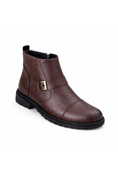 Zegeshoes Erkek Tokalı Bot Kaymaz Taban Fermuarlı