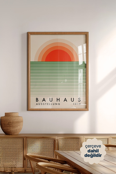 Persona Istanbul Bauhaus 1919 - Geometrik Gün Batımı ve Ufuk (Çerçevesiz)