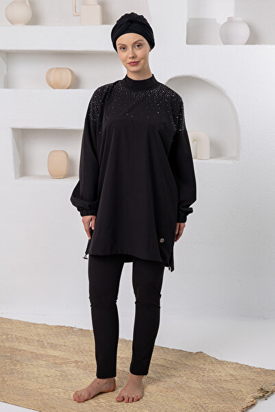 Adasea Costum de baie Alexandra Lycra cu mânecă lungă, model hijab 1224