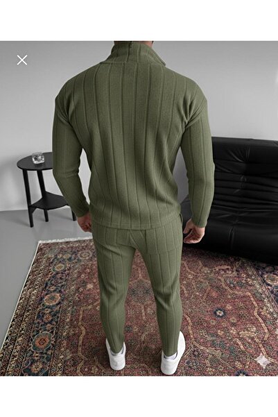 one2tex Lower Upper Set Reported Ottoman Fabric Zippered and Pantalon