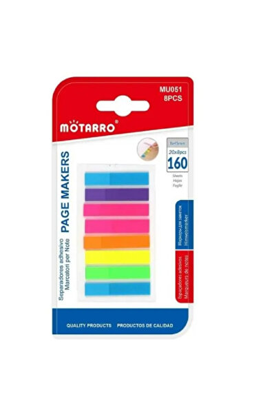 MOTARRO علامات صفحات لاصقة MU051، فواصل فهرسة ذاتية اللصق للكتب والمكاتب والم...