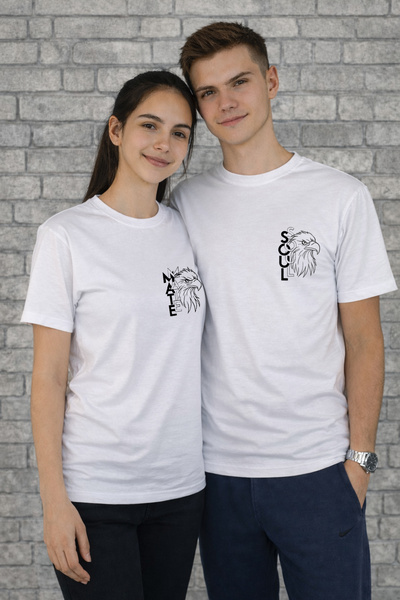 barsdepo Tricou unisex cu imprimeu Vultur Masculin și Vultur Feminin, pentru ...