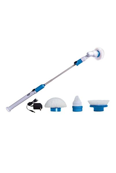 Generic 5-Piece Spin Scrubber Mop Set Blue/White/Silver