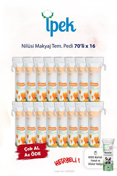 İpek Nilüsi 70'li x 16 Makyaj Tem. Pamuğu ve Rosie