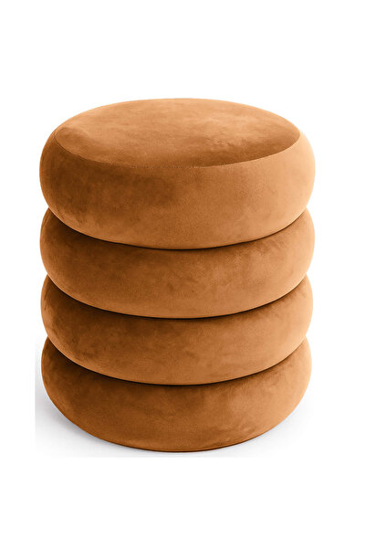 SERSIMO Taburet tapițat Snuggo cu spațiu de depozitare, velur, diametru 42 cm...