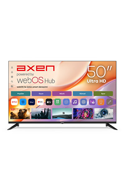 Axen AX50DP4OTL-W2S 50''FRLS UHD PERLA webOS 2.0 SİYAH DMO