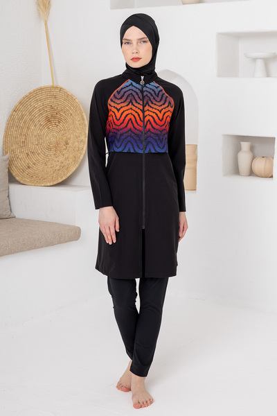 Adasea Costum de baie Devon Lycra cu mânecă lungă, stil hijab 1219