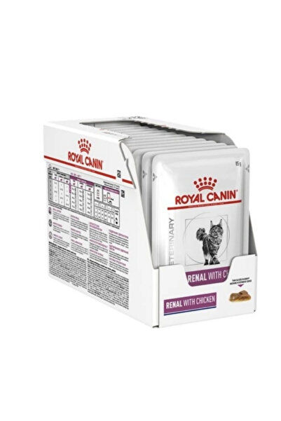RoyaI Canin Renal with Chicken Pouch 12x85 Gr - Böbrek Destekleyici Tavuklu Yaş Kedi Maması