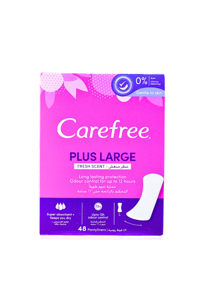 Carefree PANTYLINERS FRESH PLUS LARGE SIZE 48PCS