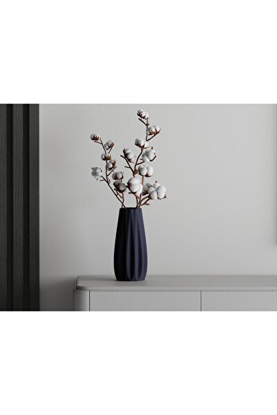 Sani Decorative vase Sani, Orlando 94 x 94 x 200 mm, Dark Blue Matt