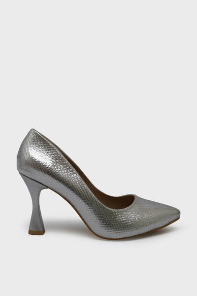 kanuga Women's Summer Heeled Shoes Silver Patterned Lpa1301