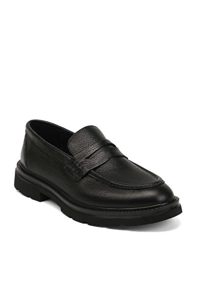 Tergan Siyah Hakiki Deri Erkek Loafer - E25S1AY57660-A41