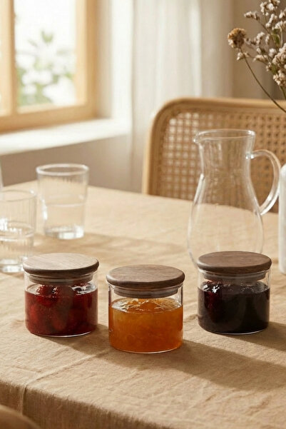 hapeed Pure Model 3-Piece Jam Bowl Sauce Bowl Tableware Presentation Wooden V...