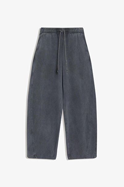 Bershka Barrel fit şardonlu stoperli pantolon