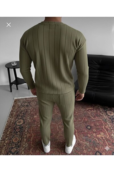 one2tex Ottoman Fabric Pocketed Long Sleeve Sweatshirt and Pants from Alt Üst...