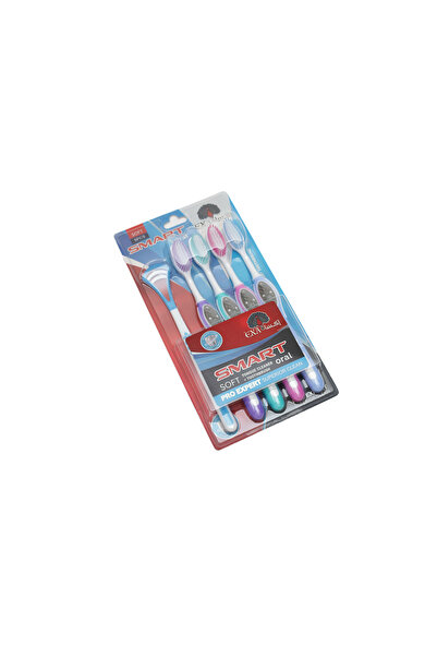 EXA اكسا فرشاة اسنان سمارت وسط 4 قطع