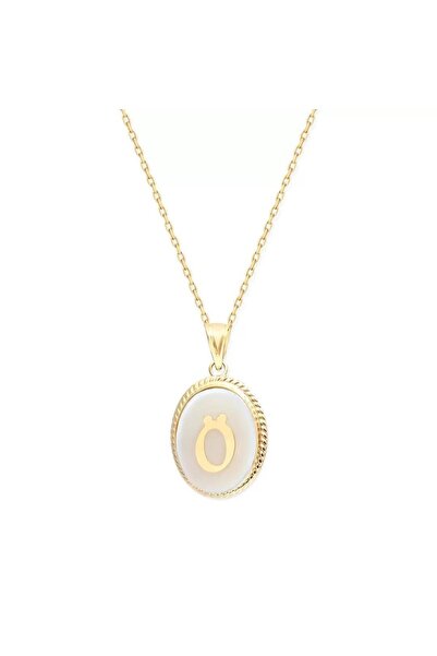 H.M Hakan Mücevherat Ö Harfi Sedefli 14 Ayar Altın Kolye