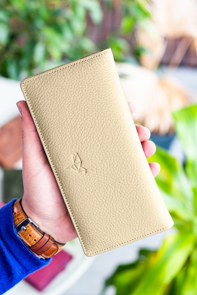 Garbalia Unisex Hamburg Genuine Leather Handheld Biscuit Portfolio Wallet wit...