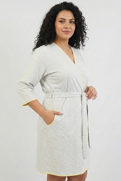cotonhause Women's Plus Size 100% Cotton Dressing Gown - Combed Cotton, Plus ...