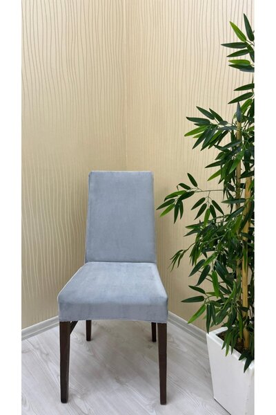 Şahaneev Tekstil İtalyan Süet Kumaş Lastikli Kaymaz Esnek Sandalye Koruyucu Ö...