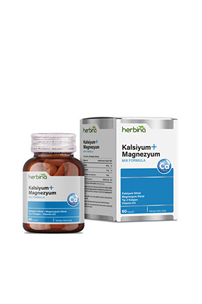 Herbina Kalsiyum Magnezyum Vitamin D3 60 Kapsül