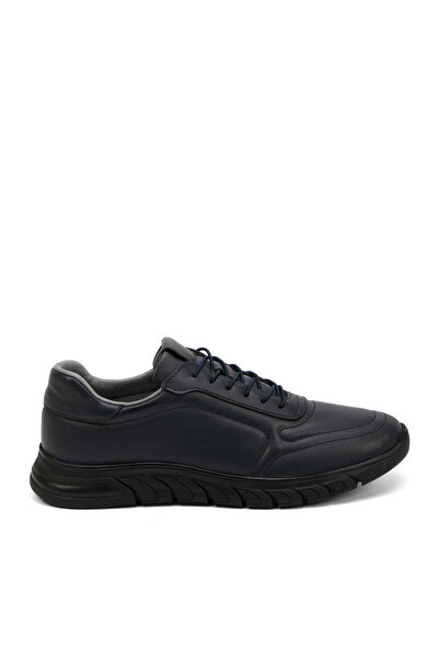 Tergan Lacivert Hakiki Deri Erkek Sneaker - E25S1AY57666-A31