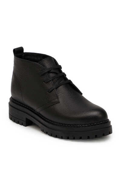 Tergan Siyah Hakiki Deri Kadın Bot - K25K1BT68531-A41