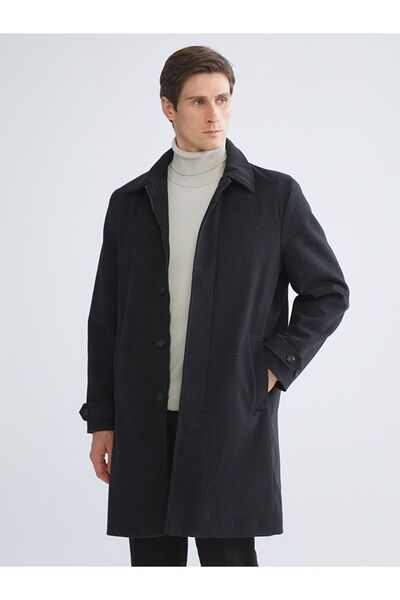 LC Waikiki Standard Fit Jacket Collar Men's Stamp Coat