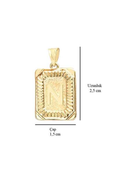 H.M Hakan Mücevherat N Harfi 14 Ayar Altın Kolye Ucu 0,60 Gram