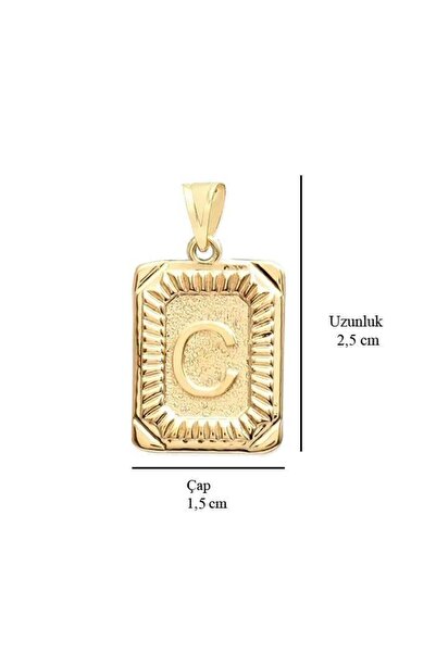 H.M Hakan Mücevherat C Harfi 14 Ayar Altın Kolye Ucu 0,60 Gram