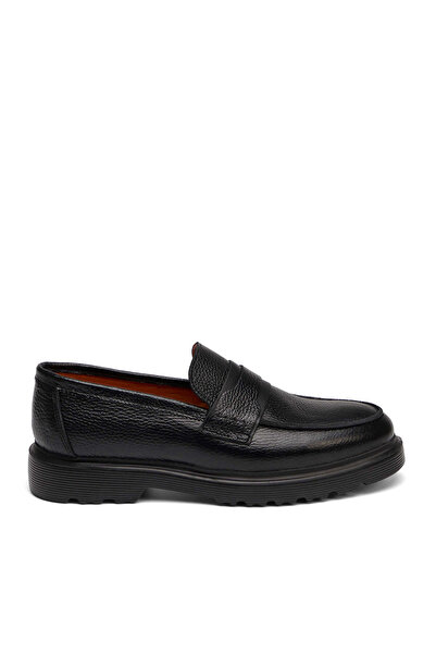 Tergan Siyah Hakiki Deri Erkek Loafer - E25S1AY57671-A41
