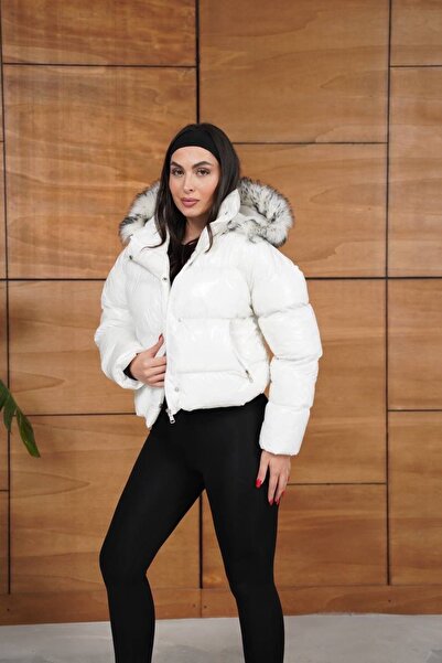 Ekim Store Siyah Parlak Bomber Şişme Mont