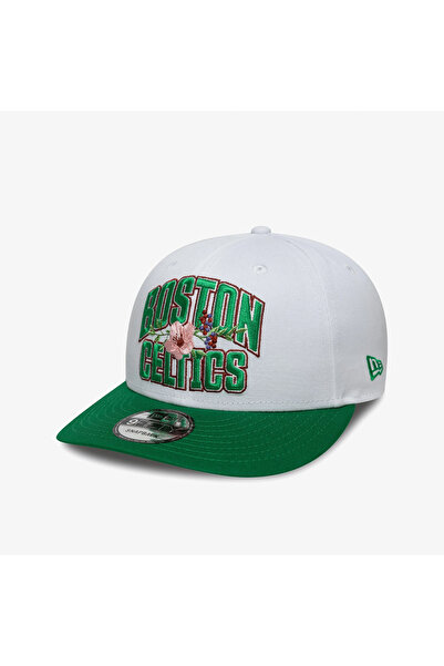 NEW ERA قبعة بوسطن سيلتيكس بيضاء اللون للجنسين