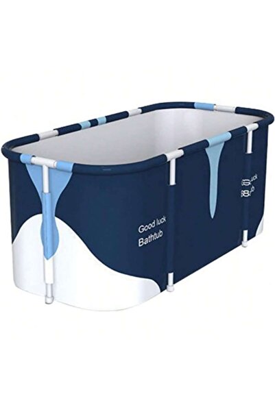 Mtanvxay حوض استحمام سبا قابل للطي محمول، إطار معدني كبير جدًا 55 بوصة، مناسب...