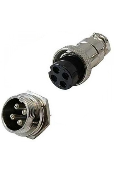 OEM LARGE MICROPHONE connector 4 Pins set Female+Male 20 mm