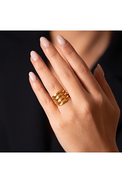 H.M Hakan Mücevherat Kaburga Model 14 Ayar Altın Yüzük