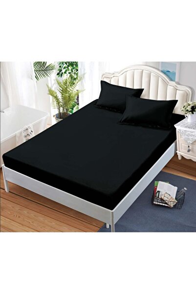 trendyhome Husă de pat cu elastic uni din bumbac finet – 180x200 cm