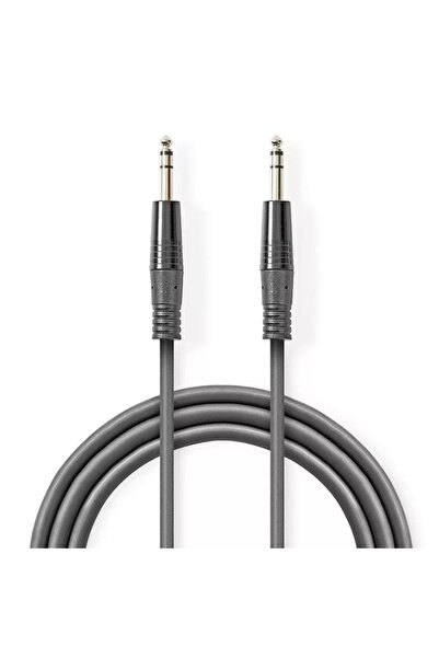 OEM Stereo audio cable 6.35 mm male - 6.35 mm male 5m grey NEDIS